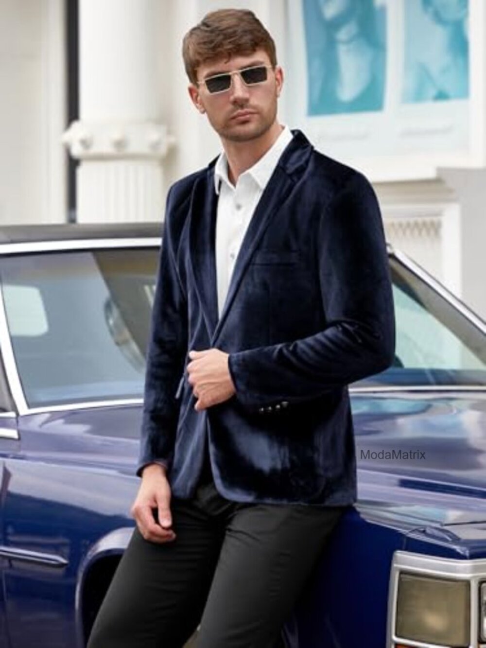 Velvet Blazer for Men Slim Fit One Button Tuxedo Sport Coat Prom Wedding Party - Picture 2 of 6